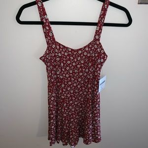 NWT forever 21 floral cut out back romper.